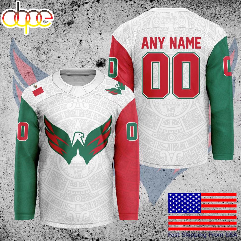 NHL Washington Capitals Mexican Heritage Custom Hockey Jersey