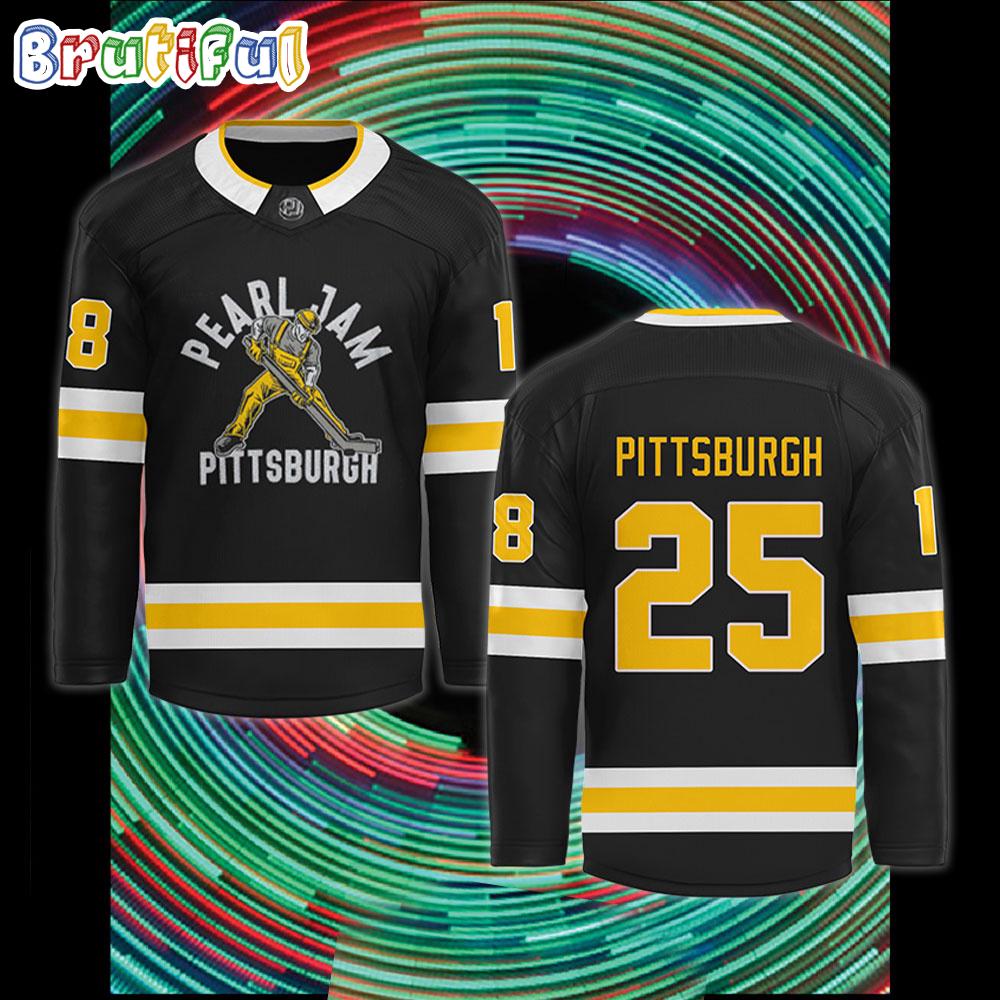 Pearl Jam Dark Matter Tour 2025 x Pittsburgh Penguins Hockey Jersey