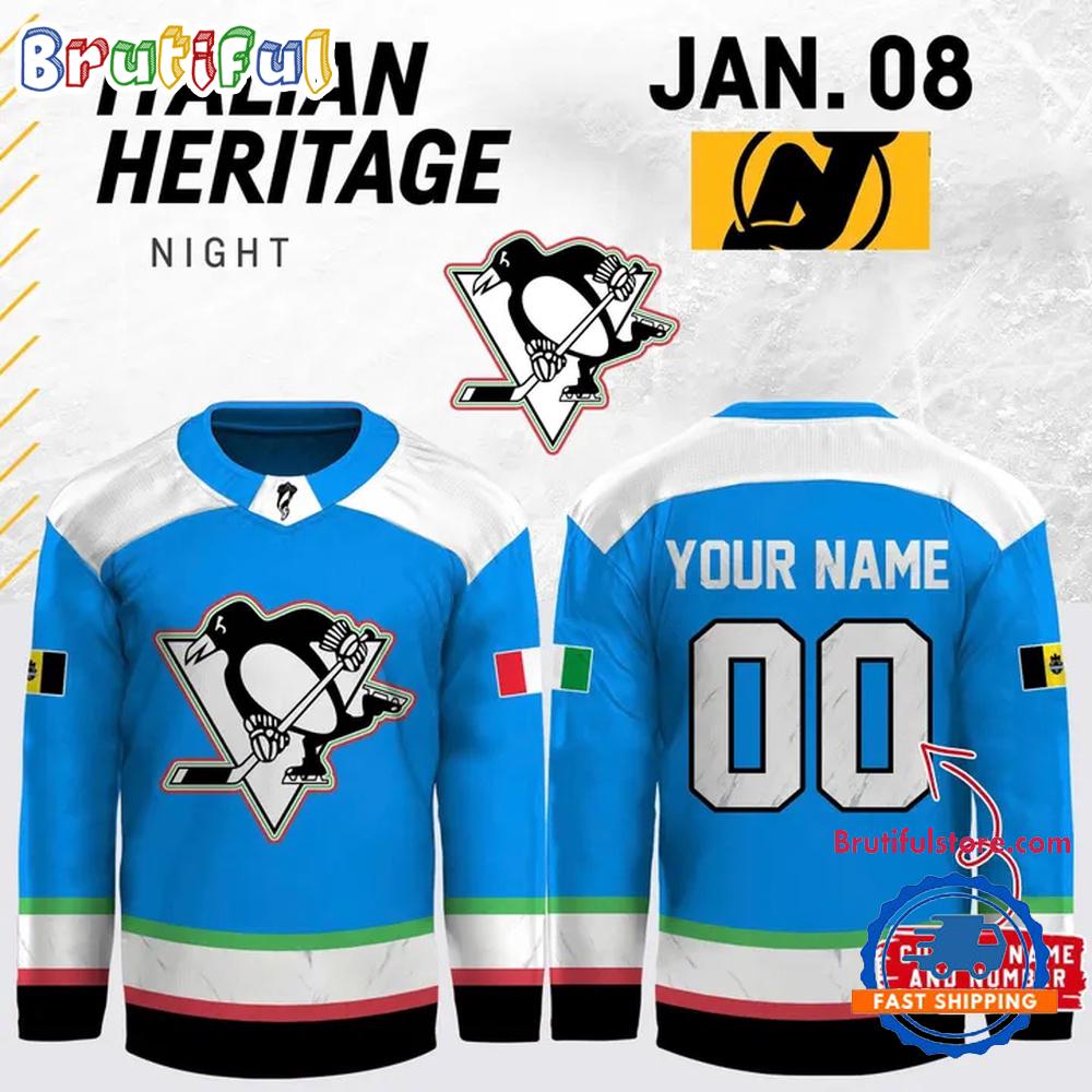 Pittsburgh Penguins 2026 Italian Heritage Night Hockey Jersey