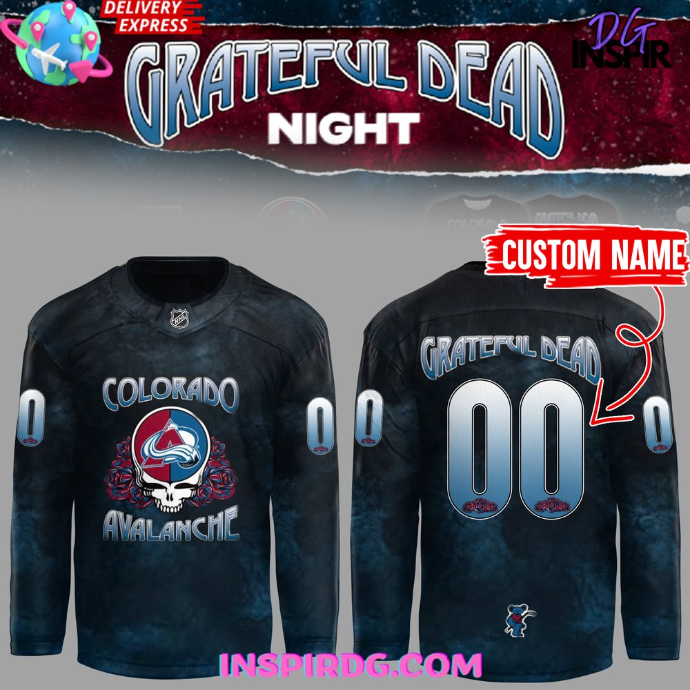 Colorado Avalanche X Grateful Dead Night 2024 Hockey Jersey