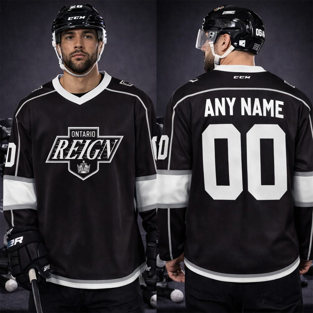 Ahl Ontario Reign 2024 Black Hockey Jersey