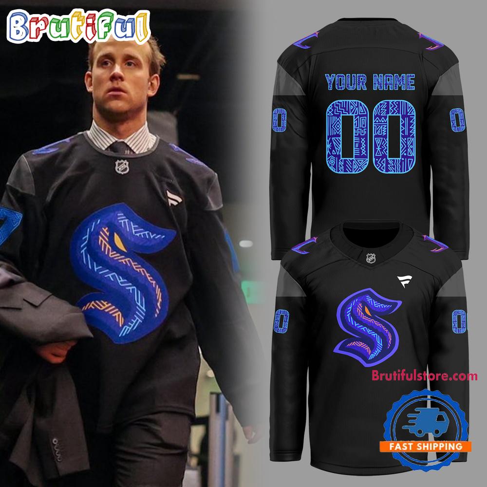 Seattle Kraken Special Black History Night Custom Hockey Jersey