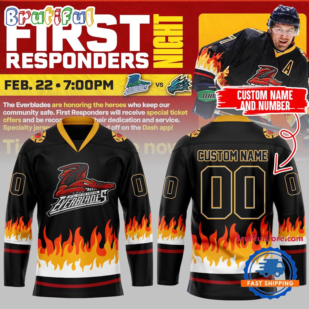 Toledo Walleye x Firefighter Appreciation Night Hockey Jersey