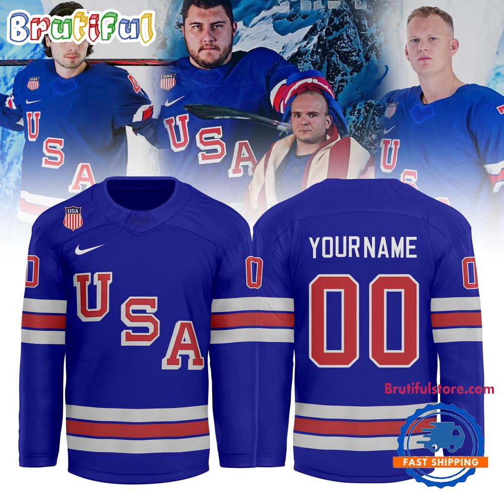 USA 2026 Olympic Hockey Limited Edition Blue Jersey Shirt