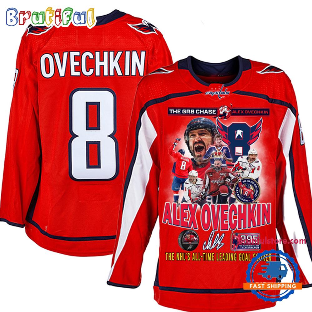Washington Capitanls Alexander Ovechkin NHL All Time Goals Scorer Hockey Jersey