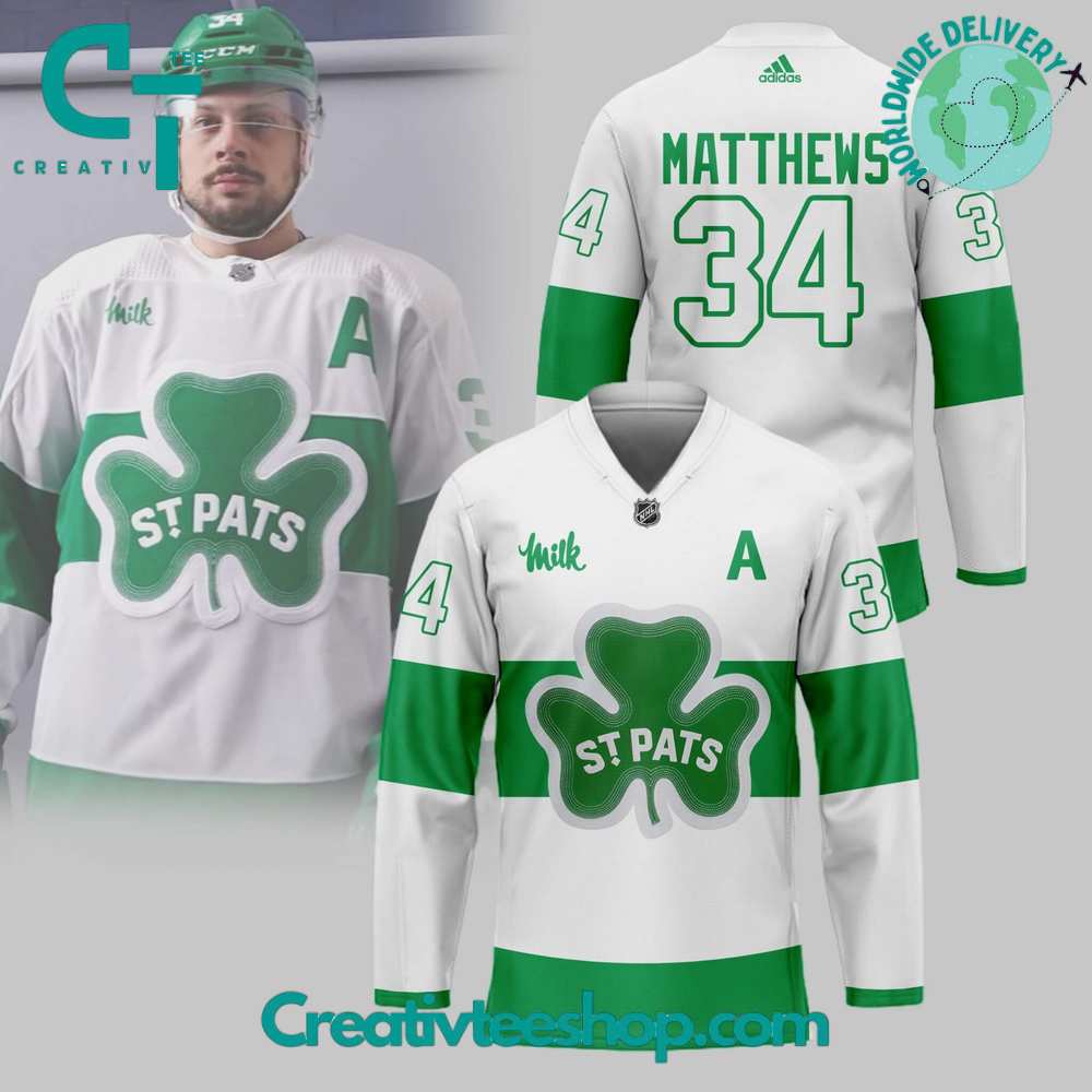 Auston Matthews Toronto Maple Leafs “St. Pat’S” Hockey Jersey