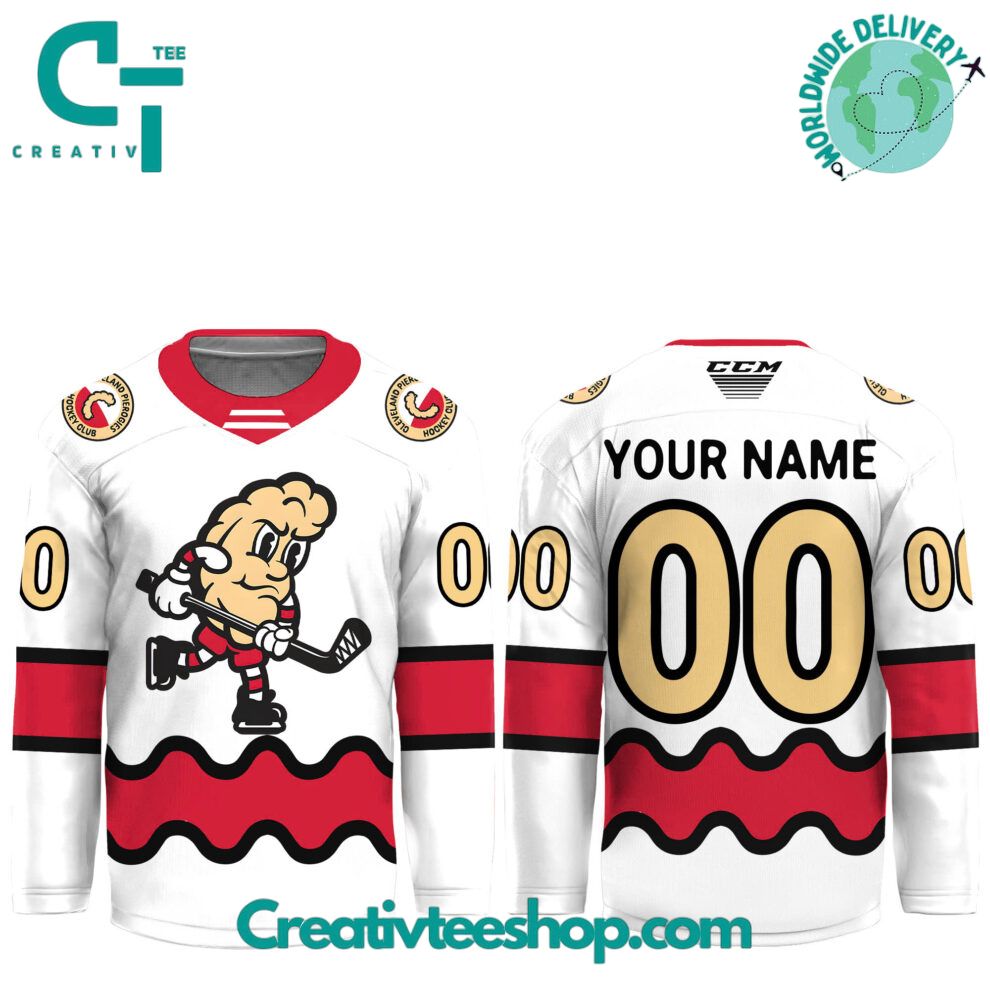 Cleveland Monsters Pucks &amp; Pierogies Weekend Special Hockey Jersey